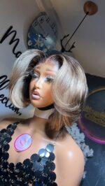 Raw Bounce HD Closure Wig – 10” Custom-Colored Chic Edition - Image 2