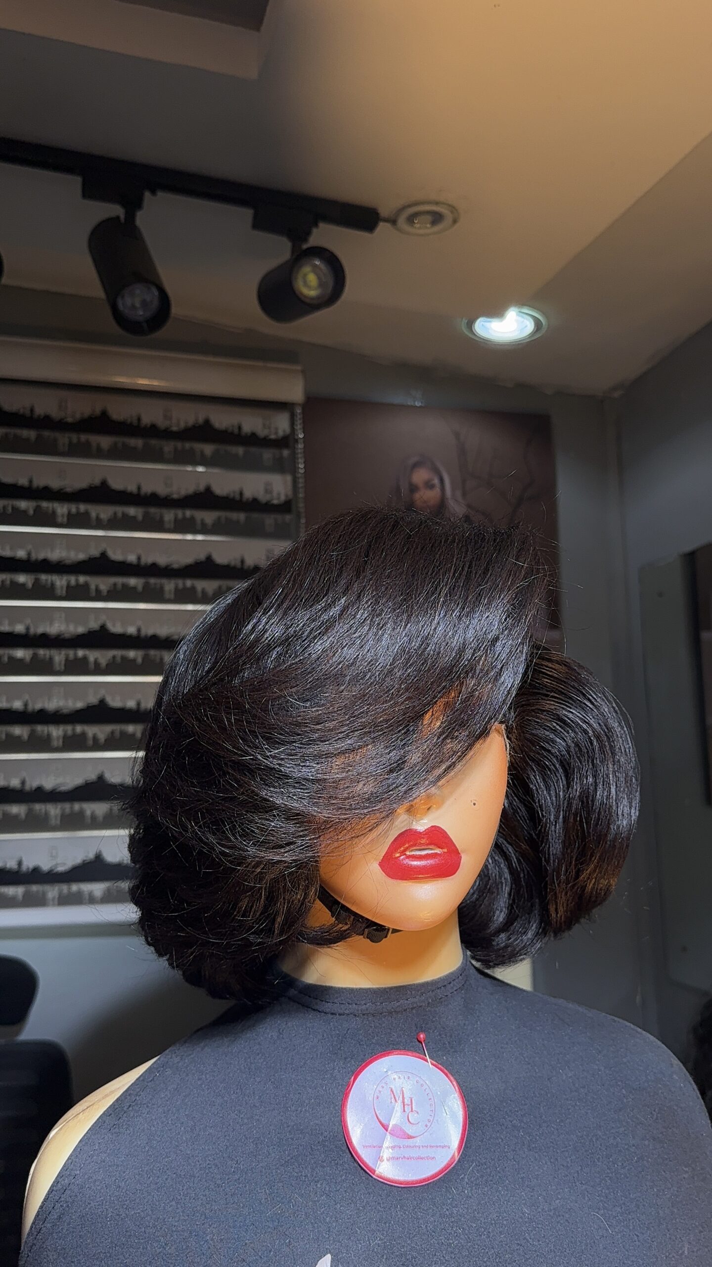 SASA Virgin Bounce Wig – 10” | Different color options| 200g | 5×5 HD Closure - Image 11