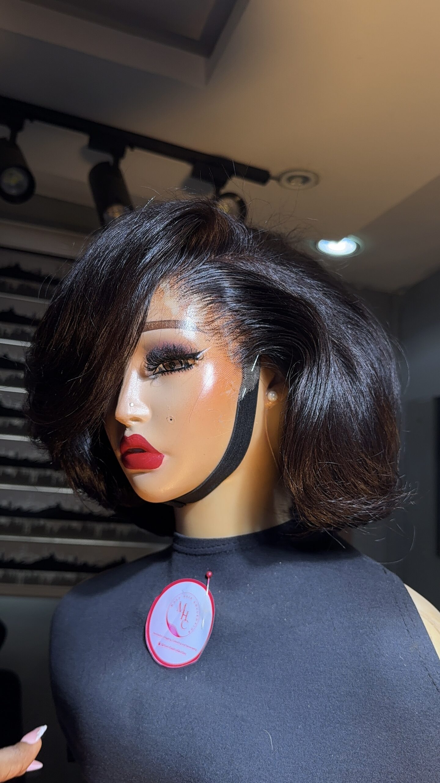 SASA Virgin Bounce Wig – 10” | Different color options| 200g | 5×5 HD Closure - Image 10