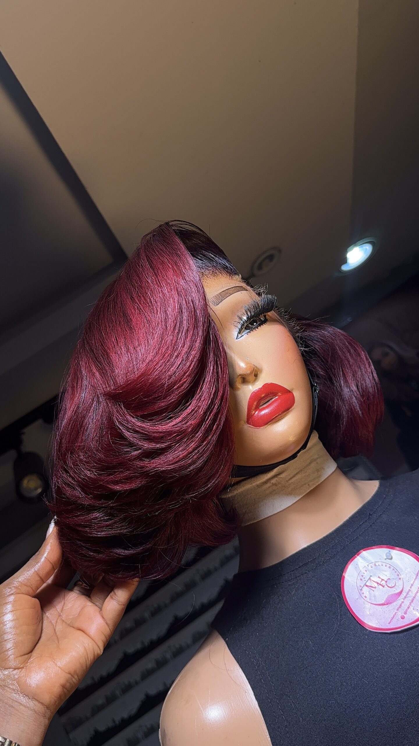 SASA Virgin Bounce Wig – 10” | Different color options| 200g | 5×5 HD Closure - Image 3